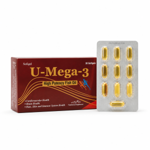 U-Mega-3: High Potency Fish Oil Softgel Supplement